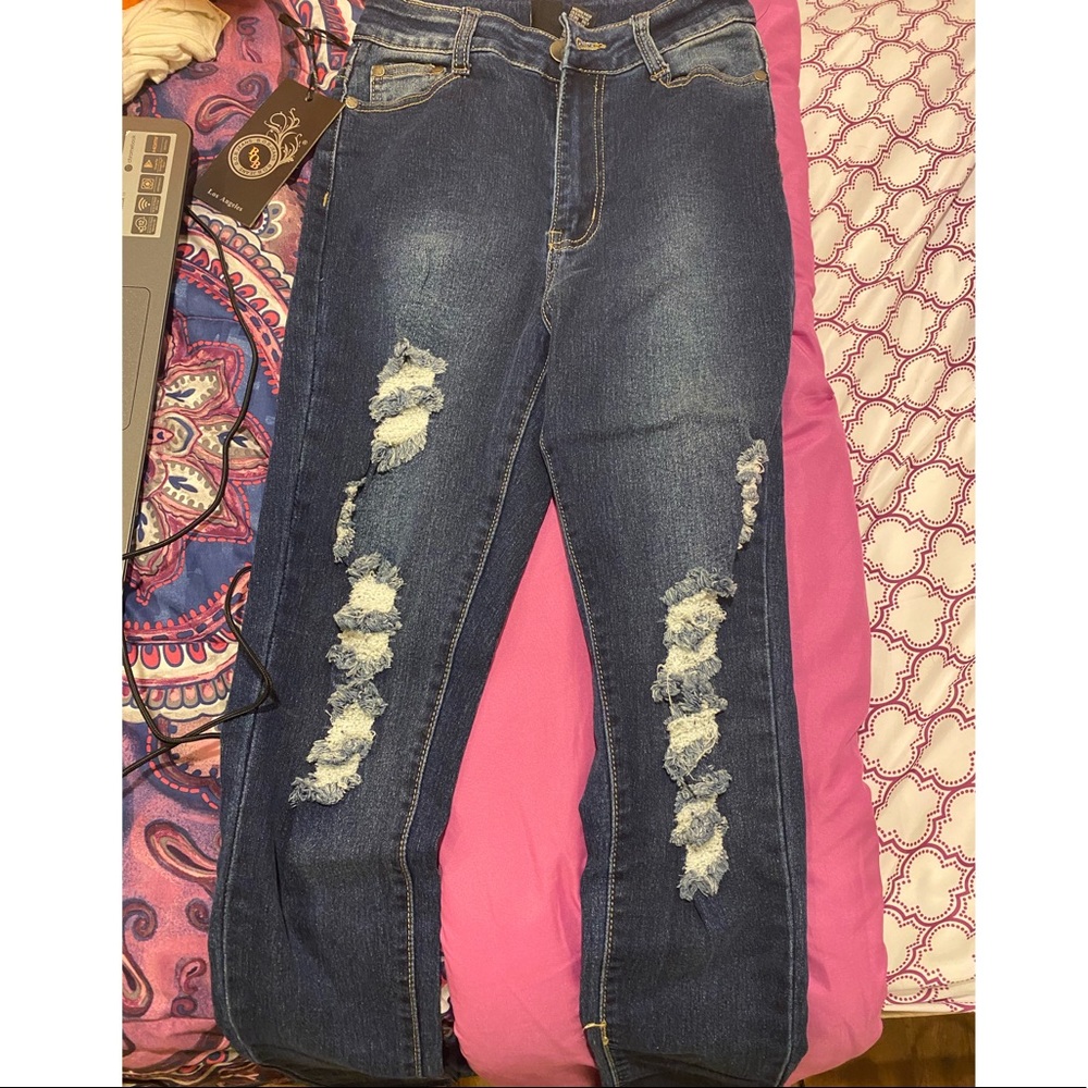 Dark tight jeans
